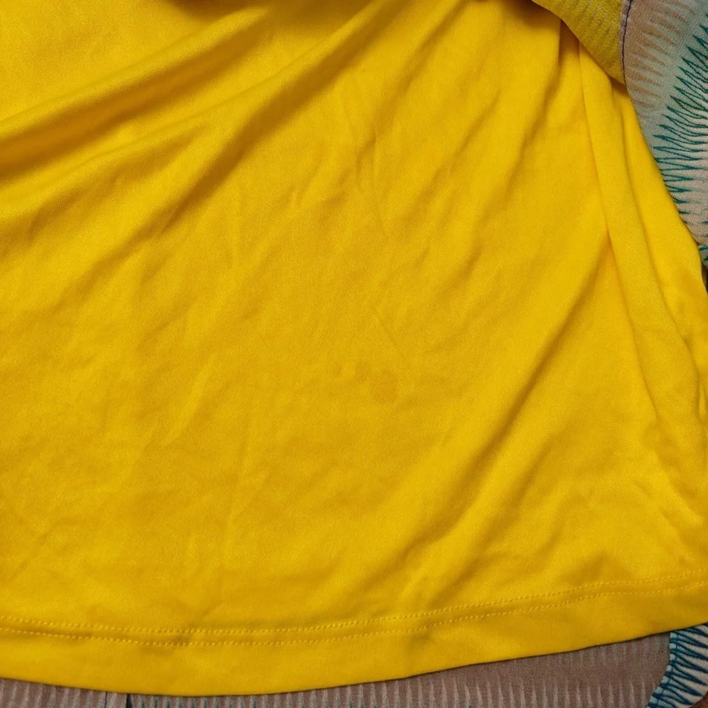 Calvin Klein Dress Womens 10 Yellow Abstract Print‎ Shift Chiffon Sleeveless